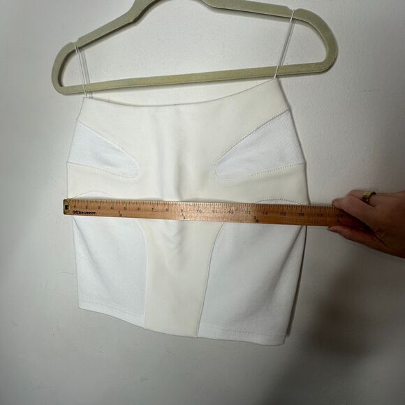 UNIQUE Dion Lee Off-White Contour Stitch Bandage Style Mini Skirt High Waist S - Picture 10 of 12